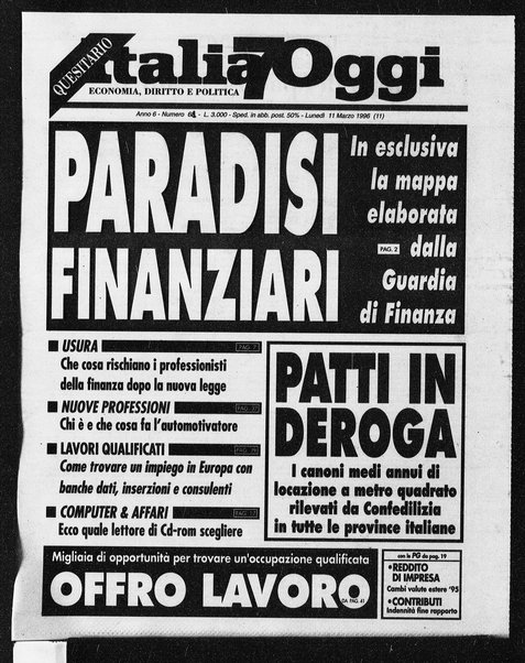 Italia oggi : quotidiano di economia finanza e politica